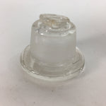 Japanese Lidded Glass Medicine Bottle Vtg Clear Color Glass 9 cm Vase MB28