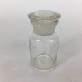 Japanese Lidded Glass Medicine Bottle Vtg Clear Color Glass 9 cm Vase MB28