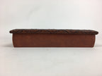 Japanese Lidded Trinket Box Vtg Artificial leather Document box Fumibako JK251