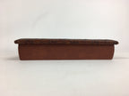 Japanese Lidded Trinket Box Vtg Artificial leather Document box Fumibako JK251