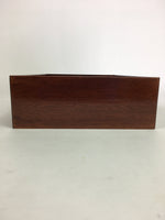 Japanese Lidded Wooden Trinket Box Vtg Lacquerware Document box Fumibako UR518