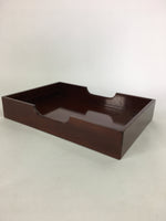 Japanese Lidded Wooden Trinket Box Vtg Lacquerware Document box Fumibako UR518