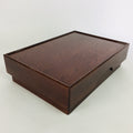 Japanese Lidded Wooden Trinket Box Vtg Lacquerware Document box Fumibako UR518