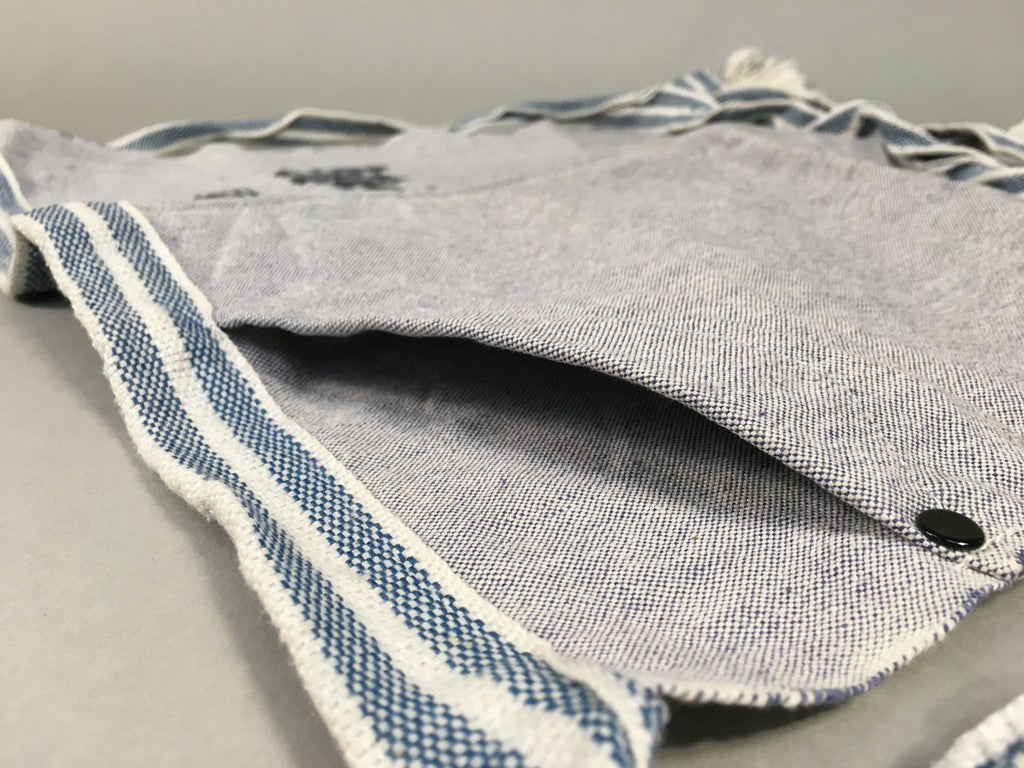 Japanese Maekake Apron Vtg Traditional Blue Cotton Workwear Canvas Indigo MK2
