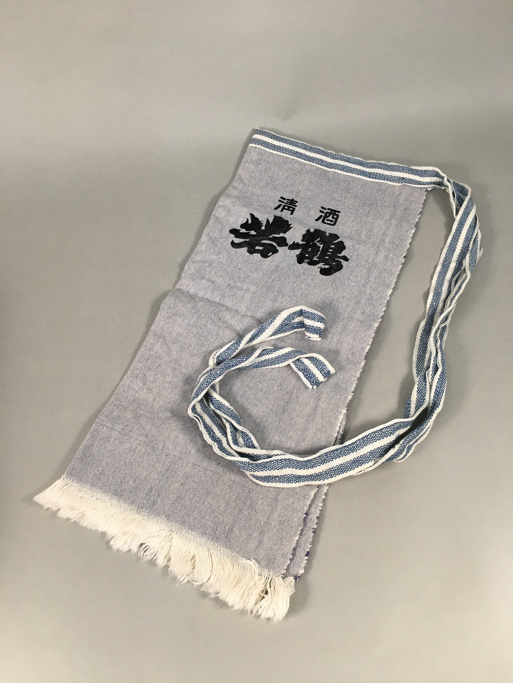 Japanese Maekake Apron Vtg Traditional Blue Cotton Workwear Canvas Indigo MK2