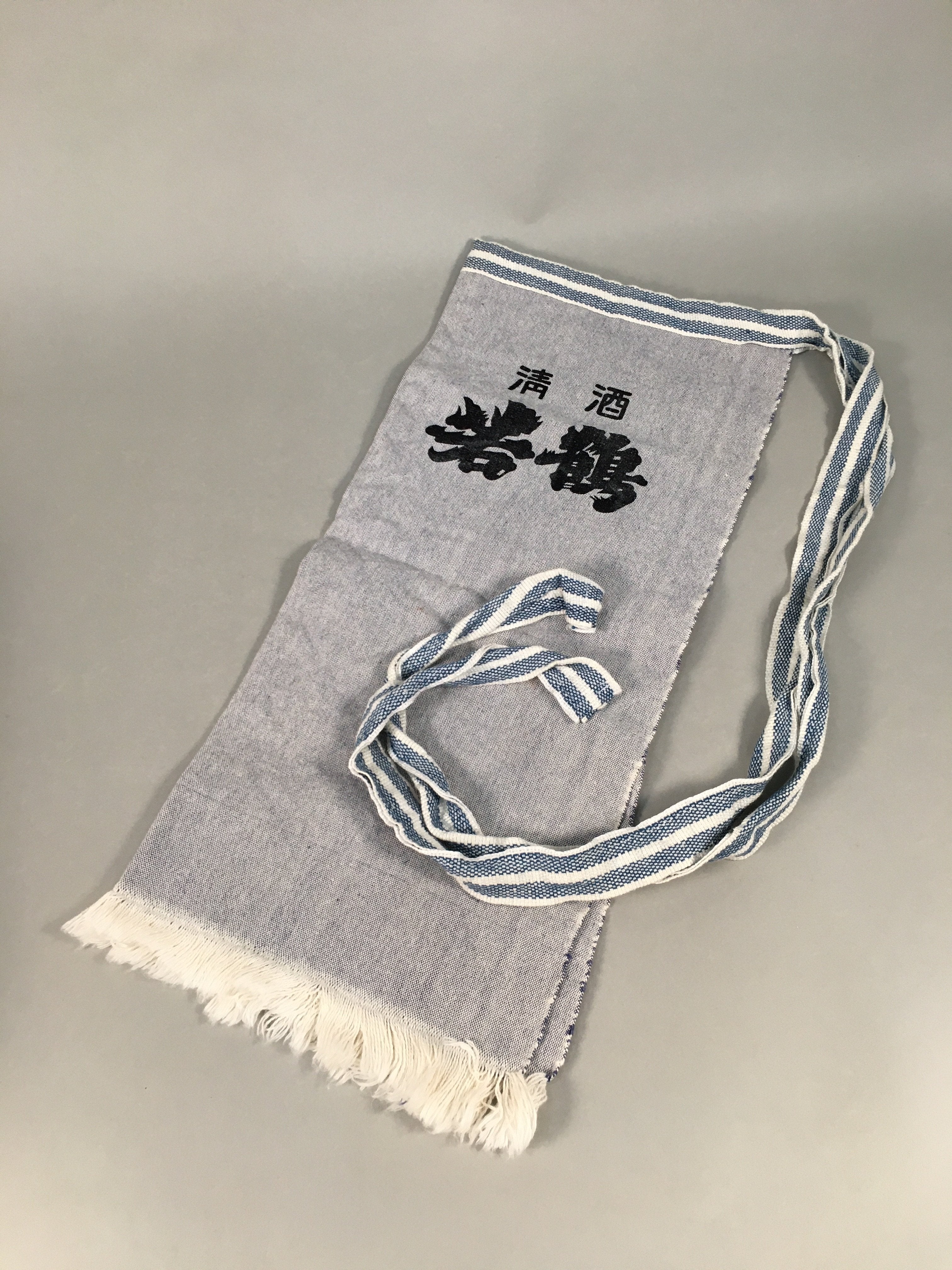 Japanese Maekake Apron Vtg Traditional Blue Cotton Workwear Canvas Indigo MK2