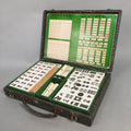 Japanese Mahjong Set Vtg Traditional Tile Game Handle Case JK174