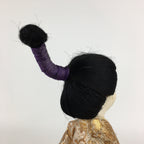 Japanese Man Hina Doll Vtg Figurine Fabric Golden Kimono Ningyo BD798