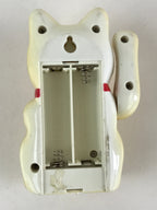 Japanese Manekineko Lucky Cat Battery Operated Figurine Vtg Sound Okimono JK476