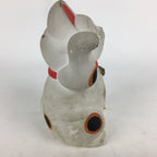 Japanese Manekineko Piggy bank Vtg Plaster Beckoning Cat Lucky Charm White BD730