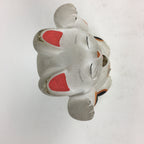Japanese Manekineko Piggy bank Vtg Plaster Beckoning Cat Lucky Charm White BD730