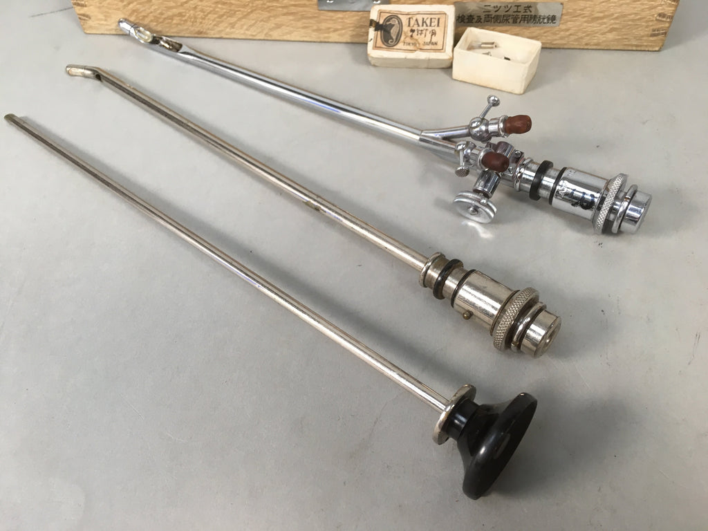 Japanese Medical Instrument Endoscope Bladder Ureter Inspection Vtg Boxed PX528