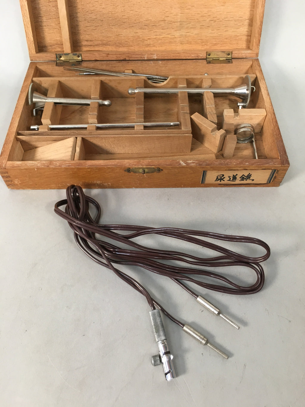 Japanese Medical Instrument Endoscope Ureter Vtg Wooden Boxed PX530