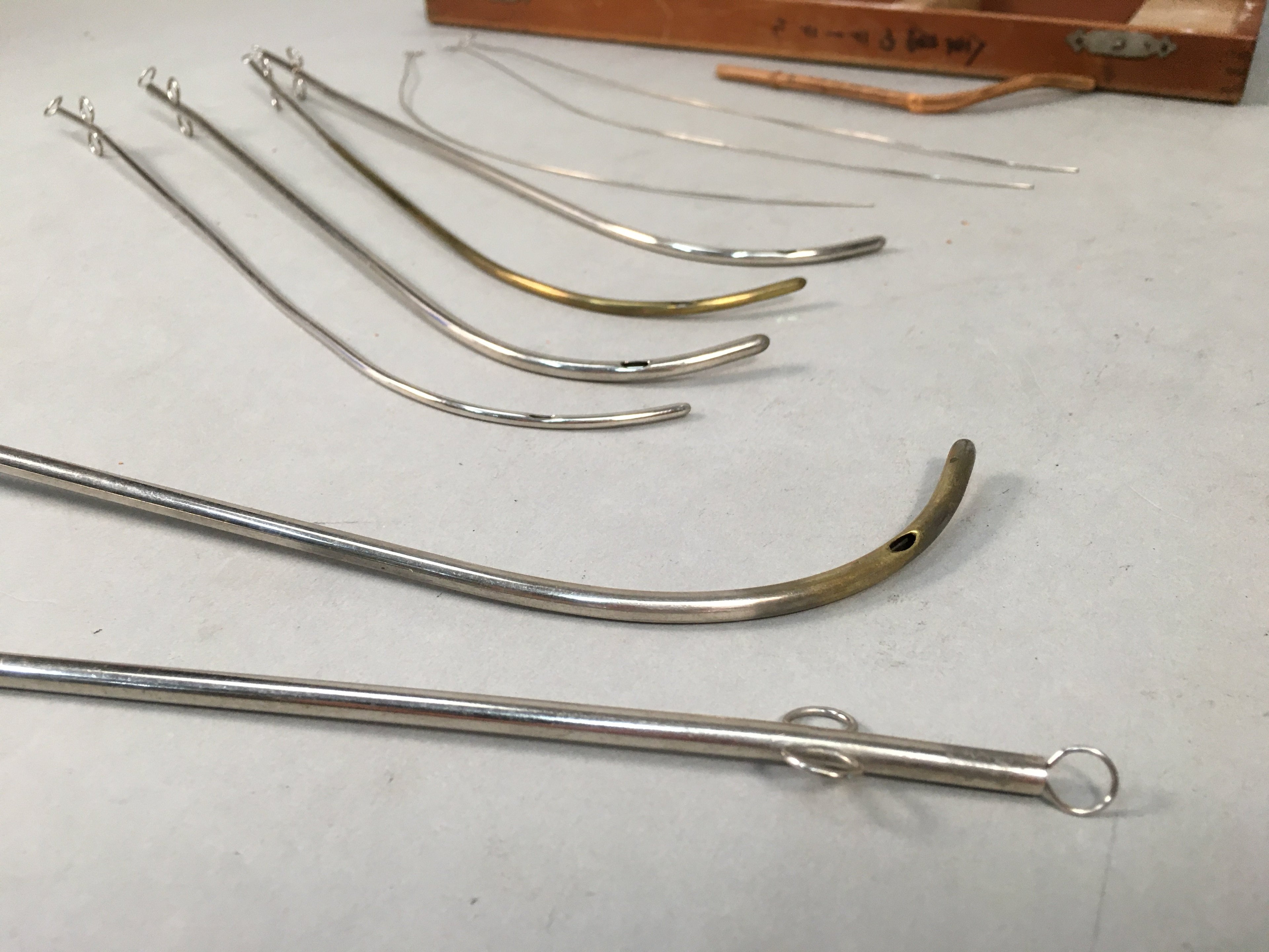 Japanese Medical Instrument Metal Catheter Set Vtg Boxed PX526