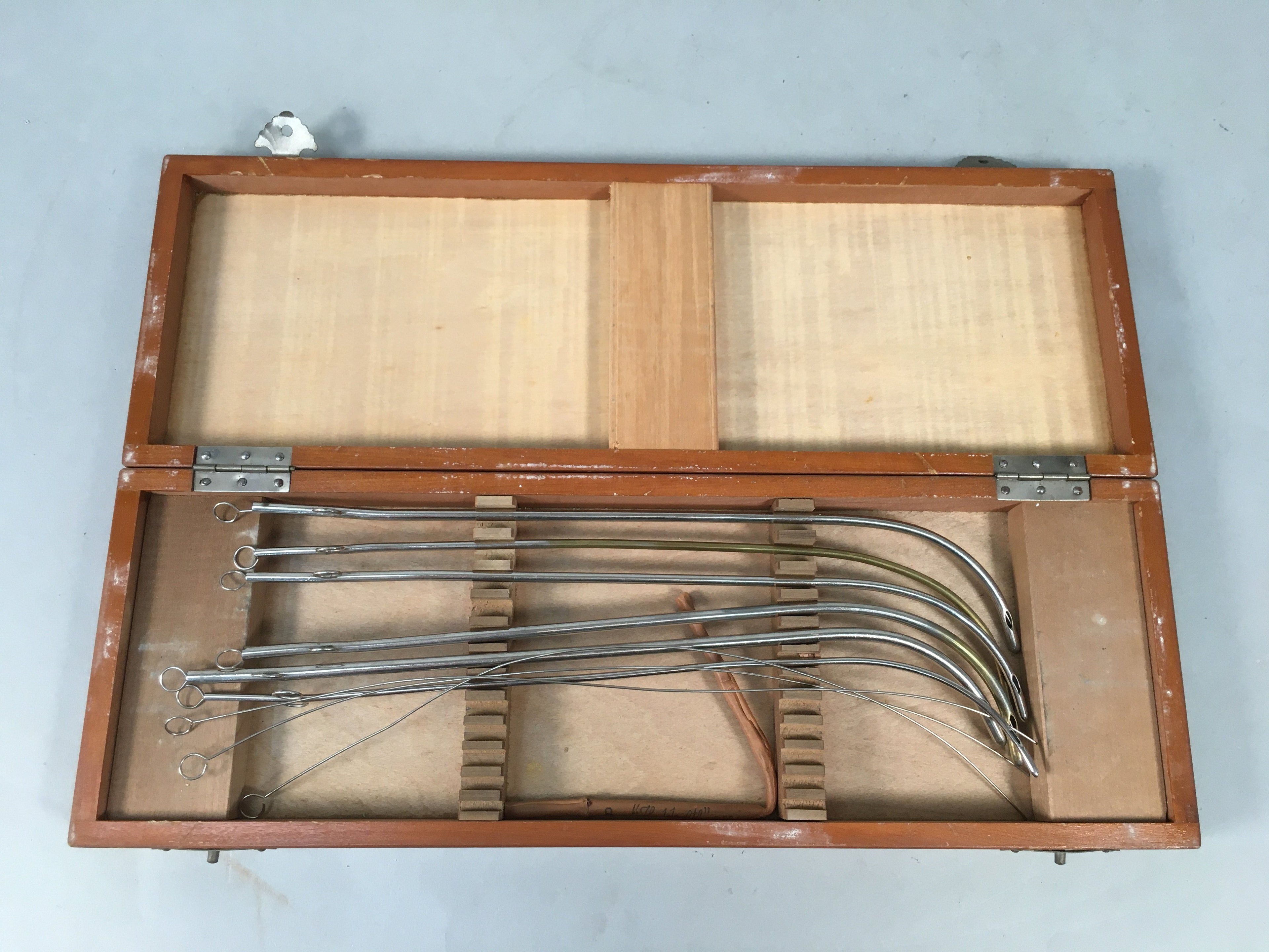 Japanese Medical Instrument Metal Catheter Set Vtg Boxed PX526