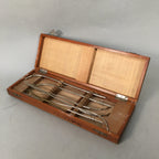 Japanese Medical Instrument Metal Catheter Set Vtg Boxed PX526