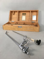 Japanese Medical Instrument Metal Tool Vtg Wooden Boxed PX529