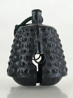 Japanese Metal Bell Tetsurei Iron Bell Nunbu-Tekki Arare Vtg Korin Amulet Black
