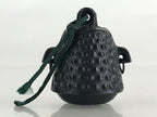 Japanese Metal Bell Tetsurei Iron Bell Nunbu-Tekki Arare Vtg Korin Amulet Black