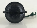 Japanese Metal Bell Tetsurei Iron Bell Nunbu-Tekki Arare Vtg Korin Amulet Black