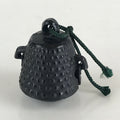 Japanese Metal Bell Tetsurei Iron Bell Nunbu-Tekki Arare Vtg Korin Amulet Black