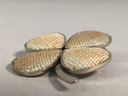 Japanese Metal Brooch Vtg Badge Pin Four-Leaf Clover Lucky JK63