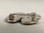 Japanese Metal Brooch Vtg Badge Pin Four-Leaf Clover Lucky JK63