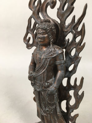 Japanese Metal Buddhist Statue Vtg Myoo Wisdom King Guardian Buddhism BD608