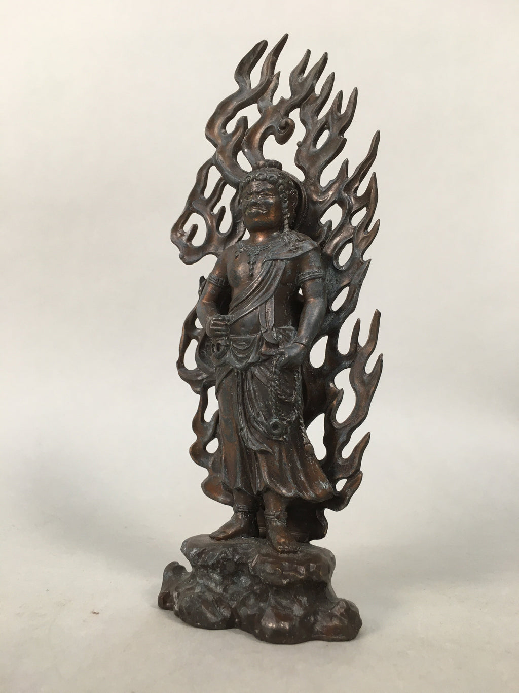 Japanese Metal Buddhist Statue Vtg Myoo Wisdom King Guardian Buddhism BD608
