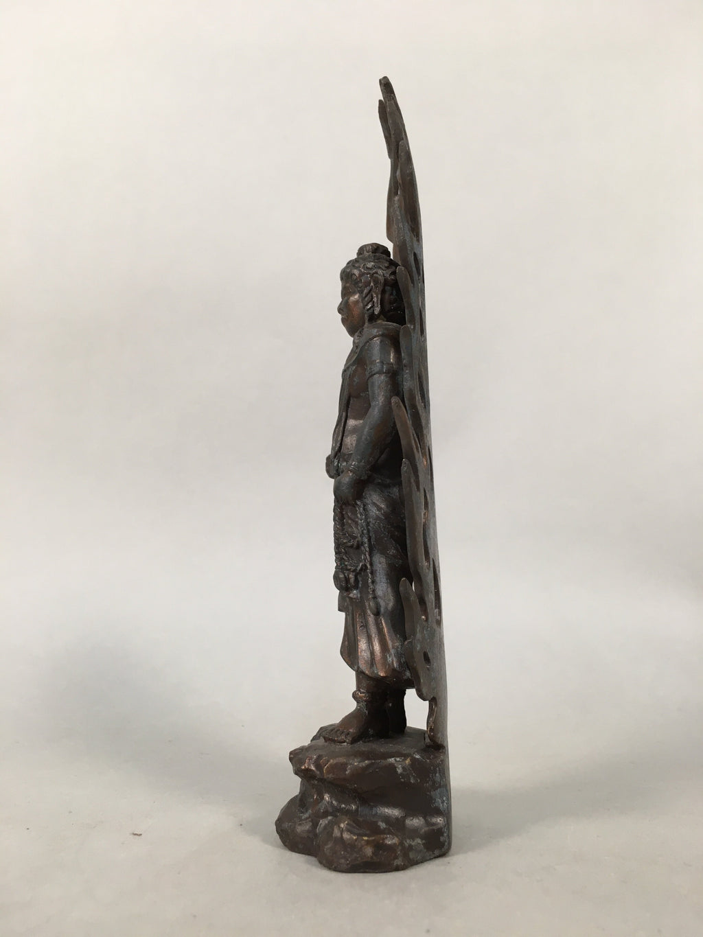 Japanese Metal Buddhist Statue Vtg Myoo Wisdom King Guardian Buddhism BD608