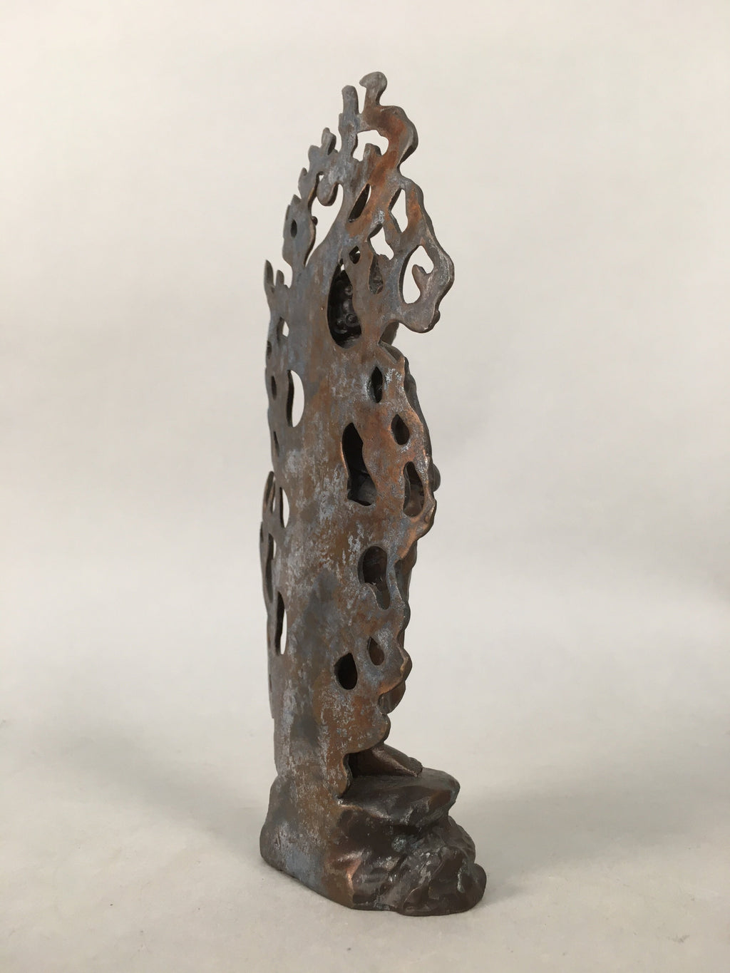 Japanese Metal Buddhist Statue Vtg Myoo Wisdom King Guardian Buddhism BD608