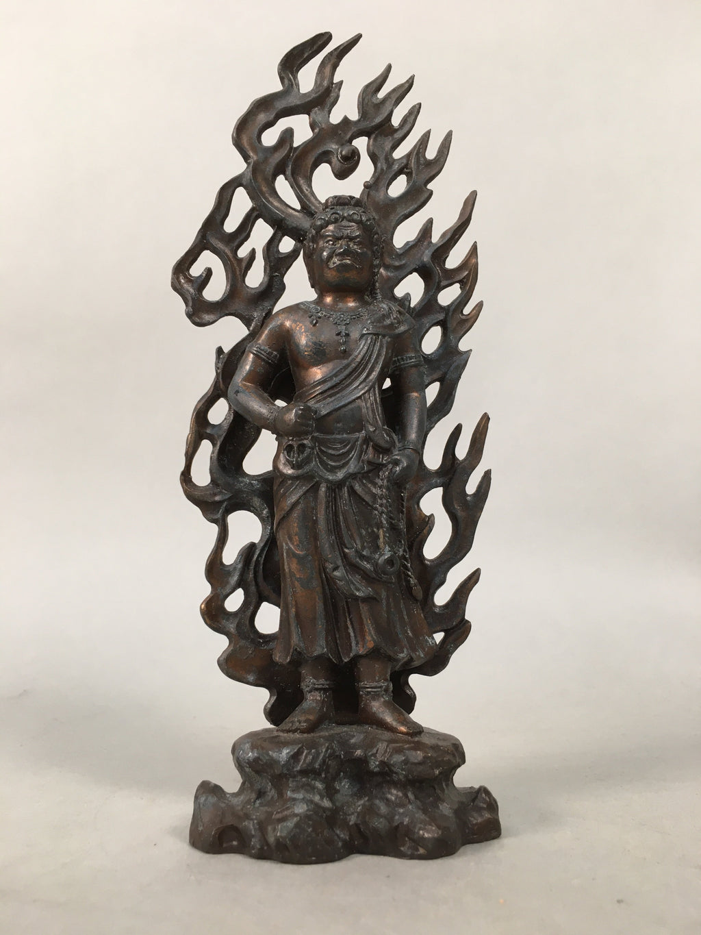 Japanese Metal Buddhist Statue Vtg Myoo Wisdom King Guardian Buddhism BD608