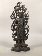 Japanese Metal Buddhist Statue Vtg Myoo Wisdom King Guardian Buddhism BD608