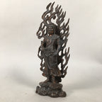 Japanese Metal Buddhist Statue Vtg Myoo Wisdom King Guardian Buddhism BD608