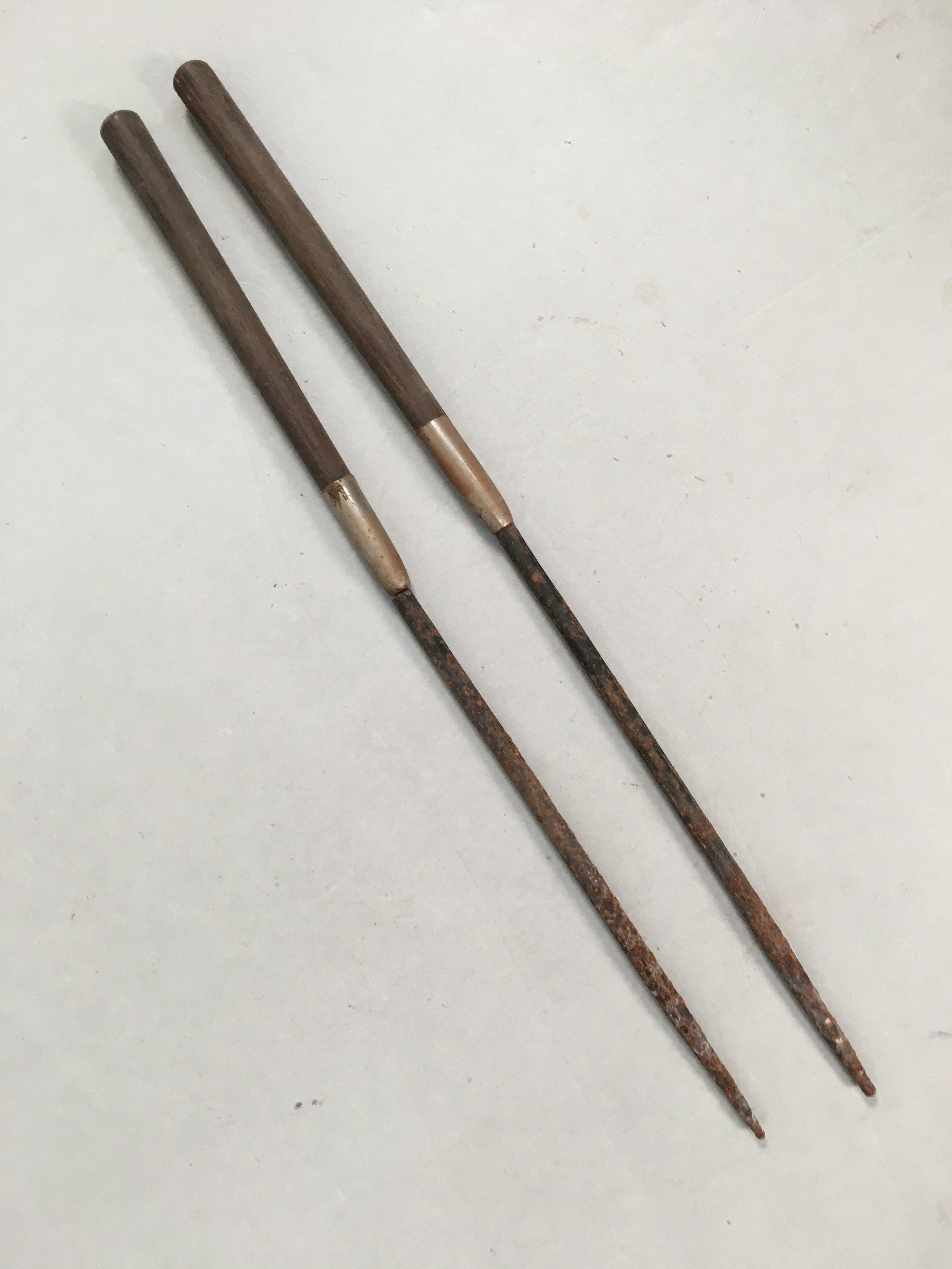 Japanese Metal Chopsticks Vtg Hibashi Charcoal Brazier Ash Pot Fire Pit JK183