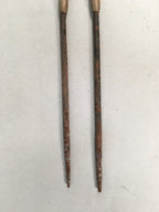 Japanese Metal Chopsticks Vtg Hibashi Charcoal Brazier Ash Pot Fire Pit JK183