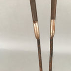 Japanese Metal Chopsticks Vtg Hibashi Charcoal Brazier Ash Pot Fire Pit JK183