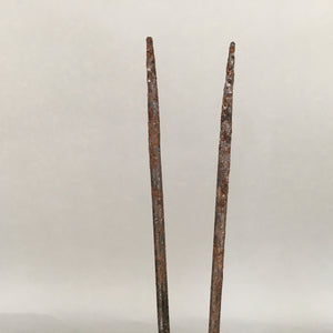 Japanese Metal Chopsticks Vtg Hibashi Charcoal Brazier Ash Pot Fire Pit JK183