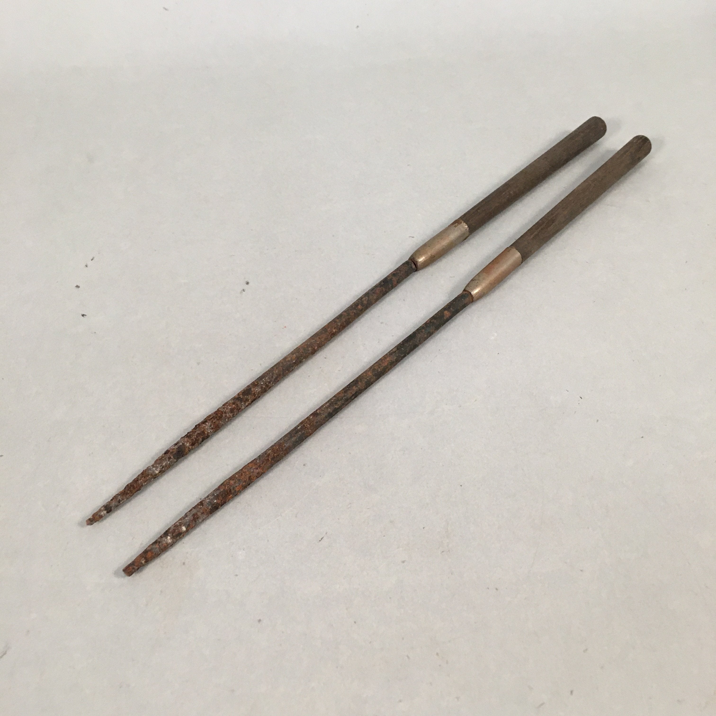 Japanese Metal Chopsticks Vtg Hibashi Charcoal Brazier Ash Pot Fire Pit JK183