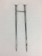 Japanese Metal Chopsticks Vtg Hibashi Charcoal Brazier Ash Pot Fire Pit JK353