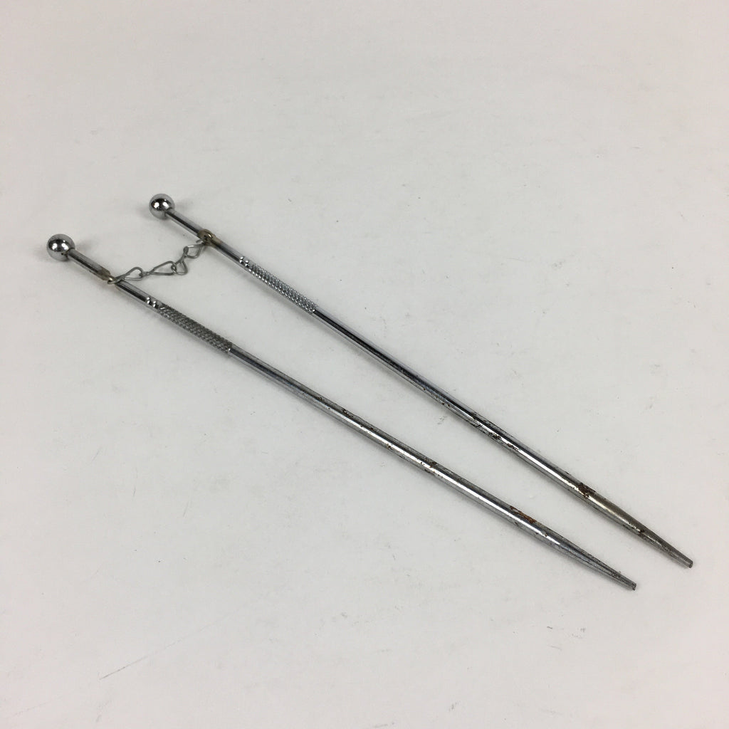 Japanese Metal Chopsticks Vtg Hibashi Charcoal Brazier Ash Pot Fire Pit JK353