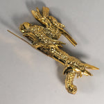 Japanese Metal Dragon Ornament Vtg Gold Figurine Display JK118