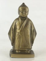 Japanese Metal Figurine Bronze Gold Child Mugadoji Vtg Engraving Statue BD859