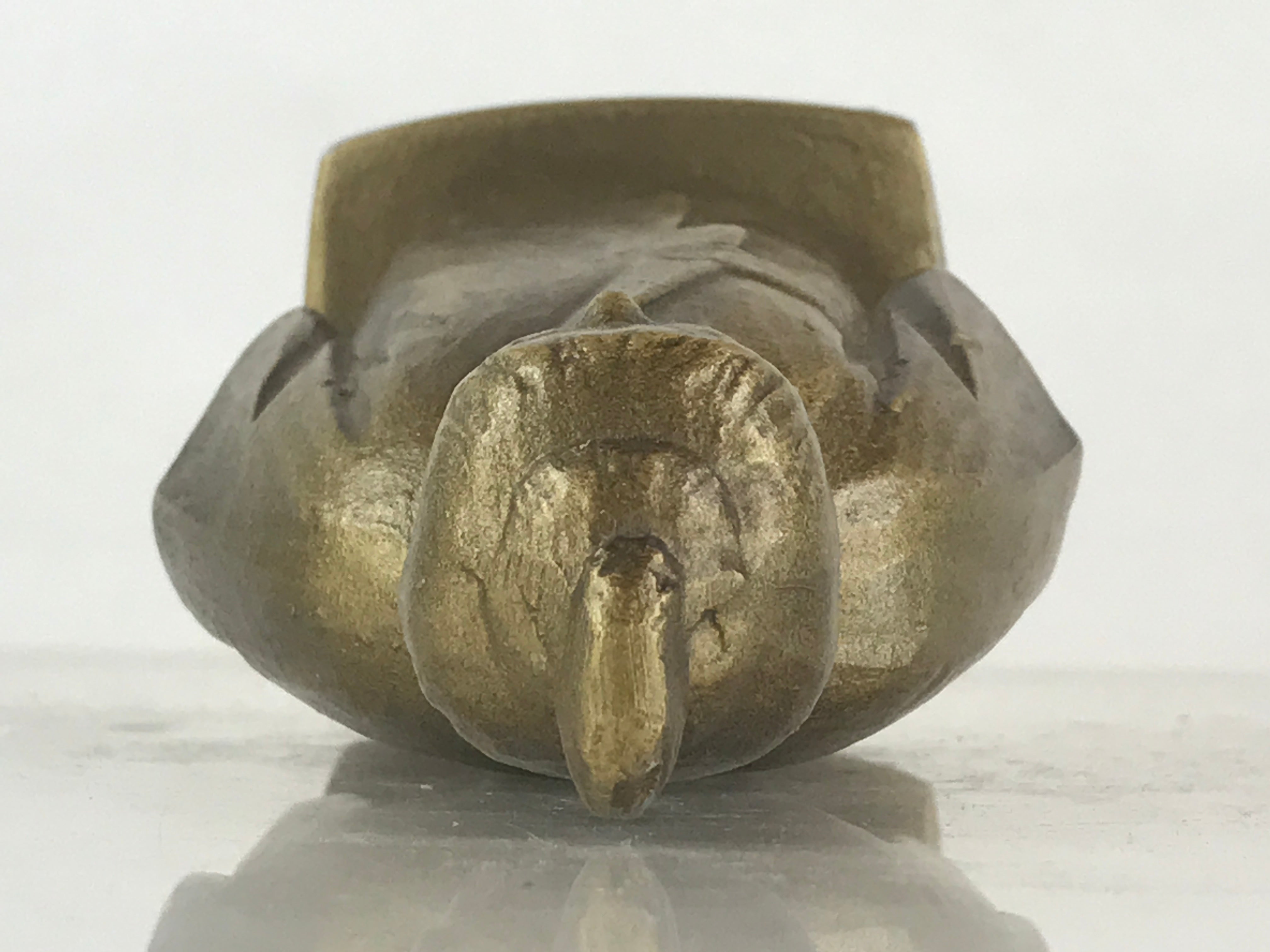 Japanese Metal Figurine Bronze Gold Child Mugadoji Vtg Engraving 