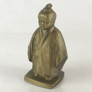 Japanese Metal Figurine Bronze Gold Child Mugadoji Vtg Engraving Statue BD859