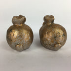Japanese Metal Gold Rabbits Vtg Display Ornament Okimono Lacquered Board BD641