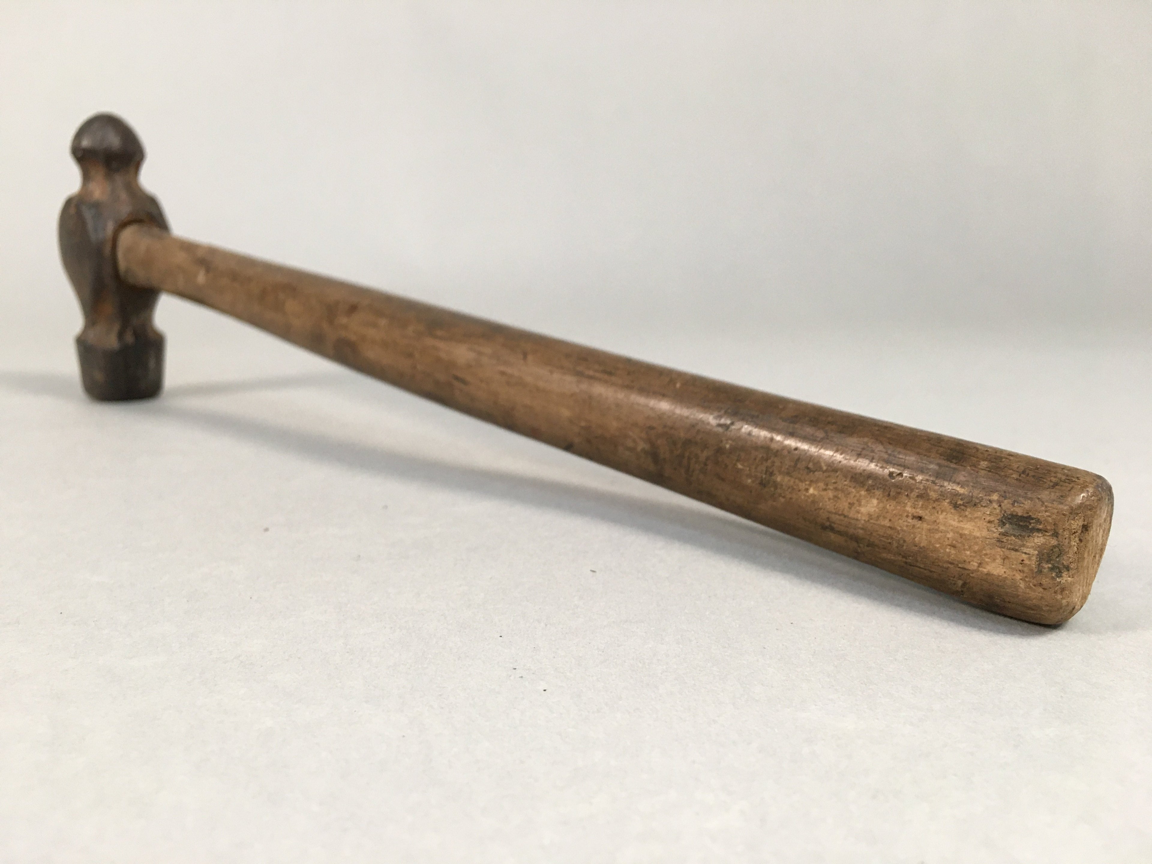 Japanese Metal Hammer Carpentry Vtg Woodworking Tool Iron Wood T166