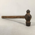 Japanese Metal Hammer Carpentry Vtg Woodworking Tool Iron Wood T166