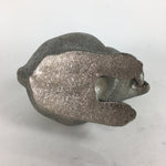 Japanese Metal Iron Rabbit Statue Vtg Display Ornament Silver Okimono BD670