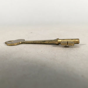 Japanese Metal Key Vtg C1930 Brass Gold 3 leaves JK23